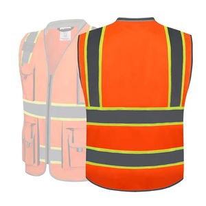 Chaleco Reflectante de Alta Visibilidad para Guardias de Seguridad, con Logotipo Personalizado LED, 100% Poliéster, Cierre Frontal, Chaleco de Seguridad Económico para Trabajadores - Product Image 2