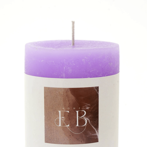 Candela a Colonna Viola 3"x5" in Stile Rustico, Elegante Decorazione per la Casa dall'Aspetto Naturale - Product Image 3