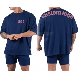 เสื้อยืดโอเวอร์ไซส์ผ้าคอตตอนหนานุ่มสำหรับผู้ชายไซส์พลัส เหมาะสำหรับออกกำลังกาย ไม่เป็นขุย ระบายอากาศได้ดี แขนสั้น ผ้าถักเนื้อแน่น - Product Image 1