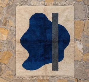 100% Wool Handmade Berber <b>Moroccan</b> Rugs | Hand Knotted Beni Ourain Wool Area Rugs | Boho Shaggy Tribal Carpet - Product Image 4