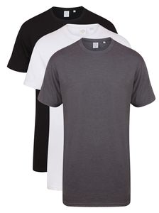 Men's Regular Fit 100% Cotton Jersey T-Shirt <b>Short</b> <b>Sleeve</b> O-Neck Casual Solid Color Breathable Knitted Plain Dyed Black White - Product Image 1