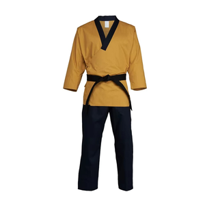 Ensembles d'uniformes de Taekwondo surdimensionnés élégants avec logo personnalisé, légers et respirants en polyester/coton, vêtements d'arts martiaux de karaté unisexes - Product Image 1