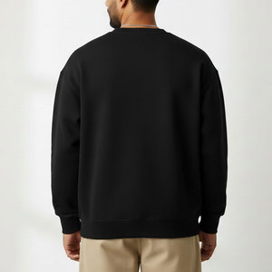Sweat-shirt à col rond pour homme, épais, pour un usage quotidien décontracté, avec un design simple et épuré, coupe confortable et sensation de chaleur pour les journées fraîches - Product Image 4