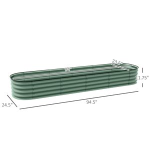 Fioriera in Metallo Zincato Verde da 8FT, Contenitore per Giardino Fai-da-te, con Bordo di Sicurezza per Erbe e Verdure - Product Image 3