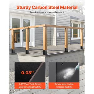 Staffe per Decking 4x4 Resistenti, 10 Pezzi, in Acciaio al Carbonio, Dimensione Interna 3.6x3.6 Pollici (91.44x91.44 mm) per Strutture in Legno e Acciaio - Product Image 4