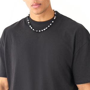 T-shirts pour hommes en coton 100% tricoté de haute qualité, surdimensionnés, vente en gros, logo personnalisé, nouveau design, style vintage, grande taille, tendance - Product Image 2