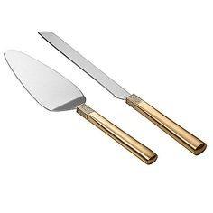 Elegant Stainless Steel Cake Server Set with Gold Designer Handle Ideal for Home Kitchen Dessert Tables and Party Use - Product Image 2