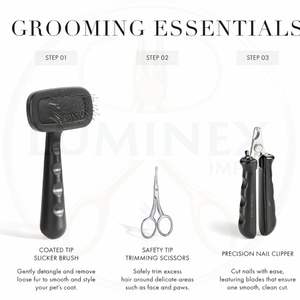 Ciseaux de toilettage pour animaux de compagnie en acier inoxydable à pointe fine pour la coupe et l'éclaircissement du pelage des chiens et des chats - Product Image 3