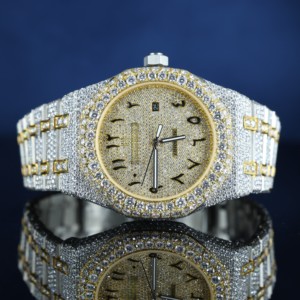 Reloj de Lujo para Hombre de Acero Inoxidable de 41 mm, Automático, Mecánico, con Visualización de Fecha, Esfera Analógica, Cristal de Zafiro, Cierre Plegable, Estilo Hip Hop - Product Image 1