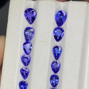 Piedra Preciosa Natural de Tanzanita Azul en Forma de Pera, Piedra Suelta Facetada, Tanzanita Azul Violeta, Grado AAA, Venta al por Mayor, Gemas Hasnain - Product Image 2
