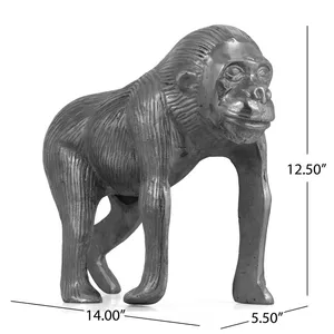Figurine de singe en fonte, sculpture animale, objet de collection, pièce maîtresse décorative pour la maison et le bureau - Product Image 4