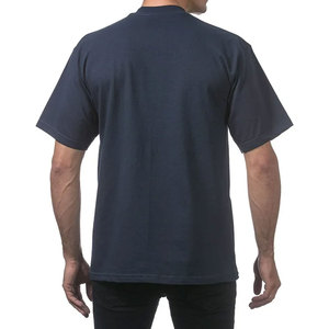 T-shirt décontracté pour homme, coupe classique, col rond, 100% coton, bleu, léger, respirant, séchage rapide, manches courtes - Product Image 3