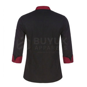 Chaqueta de Chef, Poliéster/Algodón, Cierre de Botones, Resistente al Calor, Ligera, Transpirable, Profesional, para Cocina, Restaurante, Bar - Product Image 3