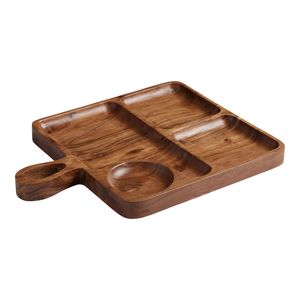 Novedad: Bandeja de Madera para Servir Postres, Aperitivos, Queso y Galletas con Compartimentos, Utensilio de Cocina - Product Image 2