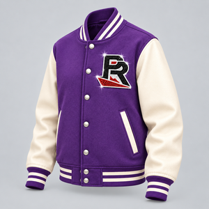 Chaqueta Universitaria para Mujer con Logotipo de Diamantes de Imitación, Chaqueta Bomber Personalizada con Letras, Chaqueta de Animadoras con Servicio OEM ODM - Product Image 2