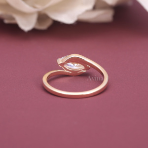 Bague de fiançailles solitaire en diamant de laboratoire taille marquise certifié IGI, en argent sterling 925 massif, pour femme - Product Image 4