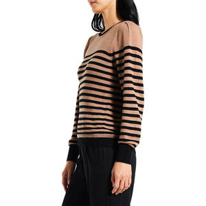 Sudaderas de Algodón Terry para Mujer, Diseño Nuevo, Invierno, Lavado Ácido, Rayas, Transpirables, Oversize, Casuales, con Logotipo Frontal Impreso y Bordado - Product Image 4