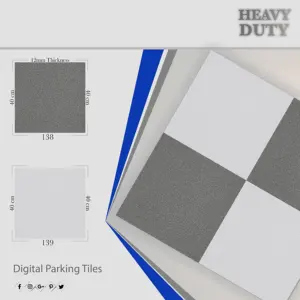 Vistaar Porcelain Heavy Duty Outdoor 40x40CM Parking Floor Tiles For Home Office Hospital Apartment Hotel Parking Outdoor Area