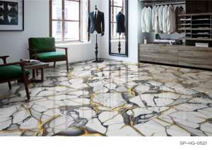 Azulejos de porcelana de calidad de exportación, superficie dorada de alto brillo en tamaño 60x120cm 600x1200mm 24x48 para interiores de primera calidad - Product Image 5