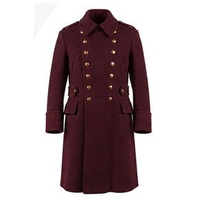 Manteau long classique à double boutonnage et col large, reproduction d'un trench-coat pour un style quotidien, reproduction de trench-coat - Product Image 1