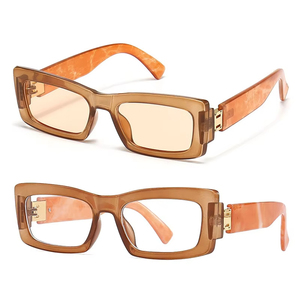 Trendy Brand Luxury Designer <b>Square</b> Thick Frames Candy Colors Sun Glasses Fashion Retro Big Women <b>Sunglasses</b> 2025 Custom Logo - Product Image 2