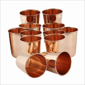 Food Safe Copper Glass Tumbler Certified Ayurvedic Drinking Water Cup Premium Metal <b>Drinkware</b> Export Supplier - Product Image 2