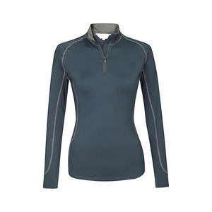 <b>Long</b> <b>Sleeve</b> Luxury <b>Base</b> <b>Layer</b> Stretchy Skinny Women Horse Riding Equestrian Clothing Rider Competition Show Zipper <b>Base</b> <b>Layers</b> - Product Image 4