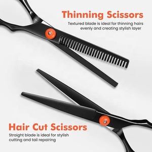 Custom <b>Barber</b> Hair Dressing Kit Razer Thinning Cutting Scissor <b>Set</b> Professional Salon Tools <b>Barber</b> Thinning Scissors Kit - Product Image 3