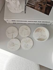 Most Selling Handmade Round <b>Marble</b> Coasters <b>Set</b> With Elegant Stone Design For <b>Coffee</b> <b>Table</b> and Dining <b>Table</b> Use - Product Image 5