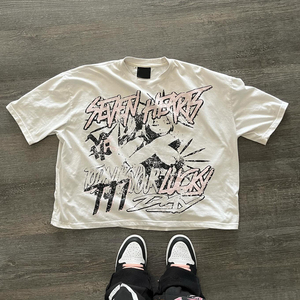 T-shirt en coton imprimé vintage streetwear de haute qualité pour hommes - Product Image 3