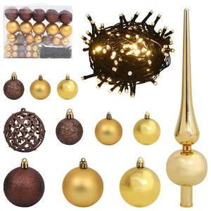 Sapin de Noël artificiel vert pré-éclairé de 47,24 pouces, en PVC et métal - Product Image 6