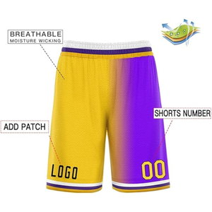Pantalones Cortos de Baloncesto Personalizados con Malla Degradada para Hombre, Deportivos, Transpirables, Cintura Elástica, Logotipo Impreso por Sublimación, Diseño Numerado 00 - Product Image 3