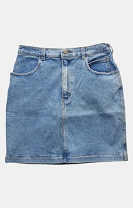 Jupes en denim tricotées moulantes pour femmes, écologiques, imperméables, personnalisables, formelles, unies, pour l'hiver - Product Image 4
