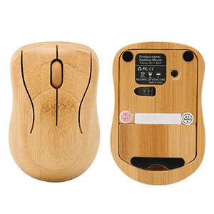 Handmade Eco-Friendly 2.4Ghz Cordless Bamboo <strong>Mouse</strong> Low Noise <strong>Wooden</strong> Wireless <strong>Mouse</strong> with USB Receiver for Notebook PC Laptop - Product Image 4