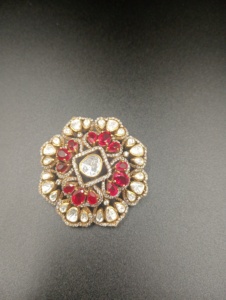 Joyería Amaira, Juego de Collar y Aretes de Plata Chapada en Oro con Colgante de Flor Rosa, Clásico para Novia - Product Image 4