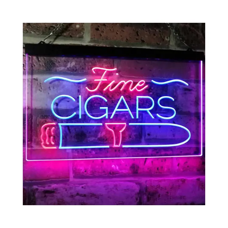 Fine Cigars Shop Smoking Room Man Cave Dual Color LED Unique Gift Idea for anime lovers Table Decoration| Anime led light