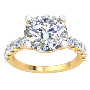 Anillo de Diseño Clásico de Oro de 10K para Mujer con Diamante Cultivado en Laboratorio de 5.29 Quilates, Claridad VS, Color EF - Product Image 1