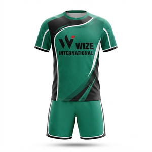 Uniforme de football personnalisé teint en pièce, col en V, 100 % polyester, sans manches, unisexe, extensible, antibactérien, haute qualité - Product Image 1