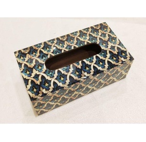 Mesa de Cocina Rectangular Multifuncional de MDF Estampado con Efecto Mármol de ILAHI, Hecha a Mano, con Soporte de Almacenamiento No Plegable - Product Image 3