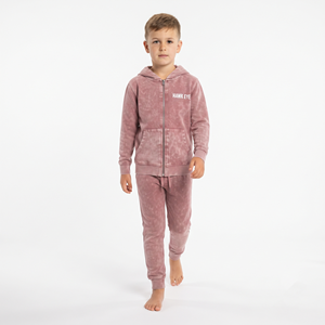 Conjunto de Sudadera con Capucha y Pantalones Deportivos de Algodón Lavado al Ácido para Niños, Chándal Informal Personalizado para Niños para Uso Diario y Deportivo - Product Image 1