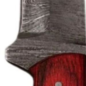 Couteau de chasse à lame fixe Damas, manche en cuir, forgé à la main en acier au carbone, OEM, pour découpe de viande, camping et extérieur - Product Image 5