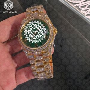 Charm Jewels Luxury Gold <b>Watch</b> 40mm Analog Quartz Round Case Sapphire Crystal Luminous Unisex Folding Clasp - Product Image 1