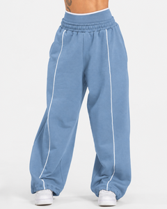 Personalized <b>Women's</b> Contrastline Full Zip Tracksuit Two Piece Casual Outfit Relaxed <b>Jacket</b> And Wide Leg Pants Matching Apparel - Product Image 5