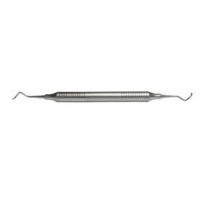Curette dentaire postérieure à lame courbée et manche rond, instruments dentaires en gros Shuja Surgico - Product Image 3