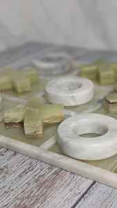 Marble Tic Tac Toe <b>Game</b> Green Onyx and White Marble 10 Inch Set Luxury <b>Board</b> <b>Game</b> for Home Decor Gift - Product Image 4