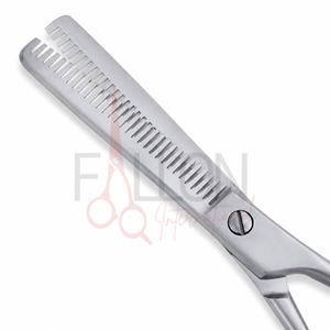 Wholesale Silver Hair Thinning Scissors Professional Barber Texturizing <b>Shears</b> Custom Logo - Product Image 3