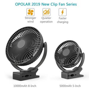 Ventilateur de bureau USB rechargeable silencieux et puissant avec flux d'air optimal, batterie 5000 mAh, à clipser, personnel, pour voiturette de golf, portable et à porter - Product Image 4