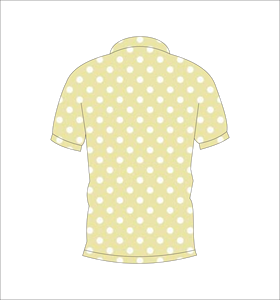 Mens Pale Yellow White Polka Dot Polo Shirt Custom Sublimation Short Sleeve Summer Casual Breathable Lightweight Golf Shirt - Product Image 5