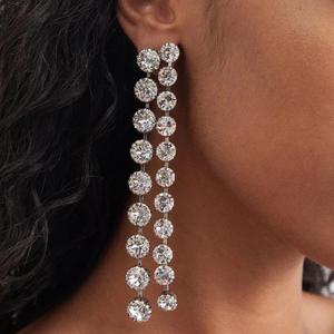 Boucles d'oreilles de luxe unisexe style vintage avec diamants synthétiques de laboratoire taille brillant rond, couleur D, cadeau de mariage, bijoux - Product Image 3