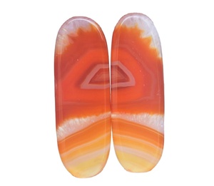 Amazing-ágata naranja de Botsuana, par combinado de ágata roja con banda de cornalina, pares combinados para pendientes, pendientes de ágata al por mayor - Product Image 1